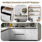 practicalWs Marble Wallpaper Granite White and Gray Wall Paper Roll 47.2" x - Image 6