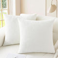 CaliTime Decorative Couch Throw Pillow Covers 24 X 24 Inches True White | Pack by CaliTime