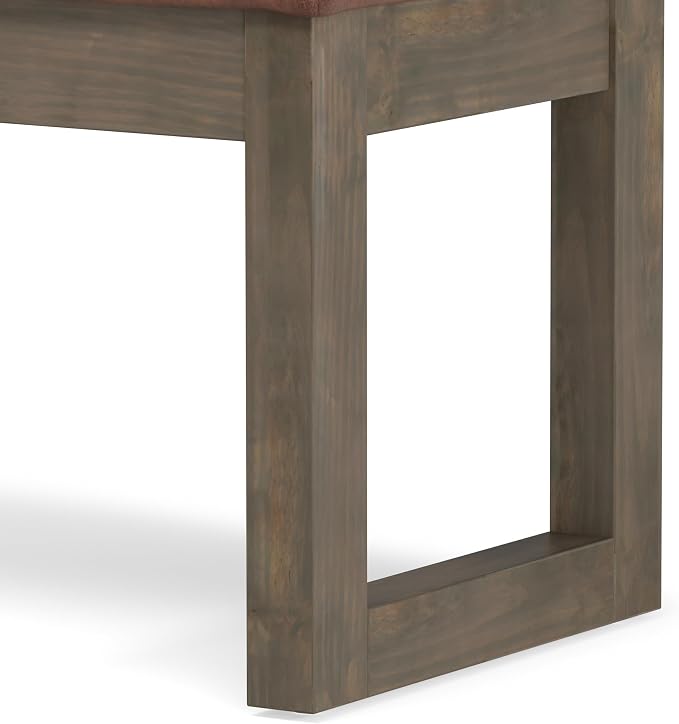 SIMPLIHOME Milltown Small Ottoman Bench - Image 8