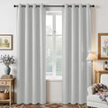 Joydeco White Curtains 84 Inches Long 2 Panels Set, Thermal Insulated Long by JOYDECO