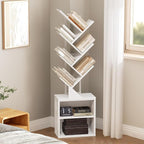 RALGEND Tree Bookshelf, 6 Tier Bookcase - Image 6