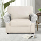 ANARACHON Leather Look Couch Arm Covers Set of 2 Armrest Covers - Image 2
