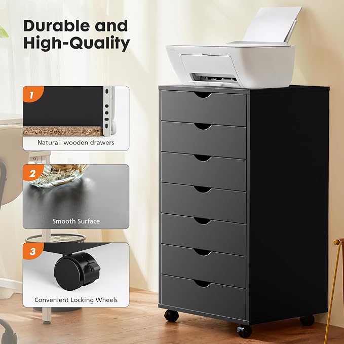 7-Drawer Chest, Office File Cabinet - Image 6