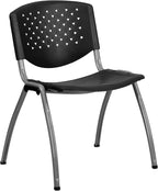 Flash Furniture HERCULES Series 880 lb. Capacity Black Plastic Stack Chair by FlashFurniture