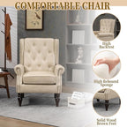 Mid-Century Wingback Chair, PU Leather Accent Chair - Image 5