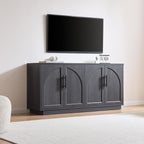 Fatmok 59" Sideboard Buffet Cabinet & TV Stand Set of 2, Modern Arched Credenza - Image 3