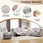 ANJ 2-Piece Faux Leather Power Recliner Sofa Set - Image 7