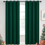 Yakamok Room Darkening Curtains 52x84 inch Length Dark Green-Living Room | 2 by Yakamok