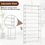 VASMIA 6-Tier Bamboo Shelf, Bamboo Storage Shelving Unit, Tall Bookcase - Image 7