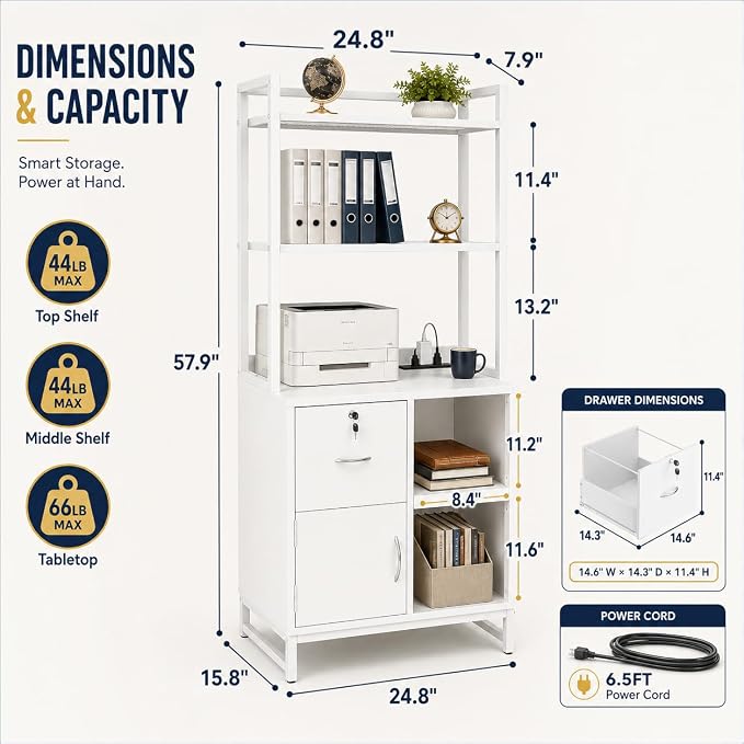 Homieasy Vertical Filing Cabinet - Image 2