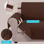 U-NICE HOME Reversible Oversized 28''Chair Covers, Pet Friendly, Elastic Straps - Image 3