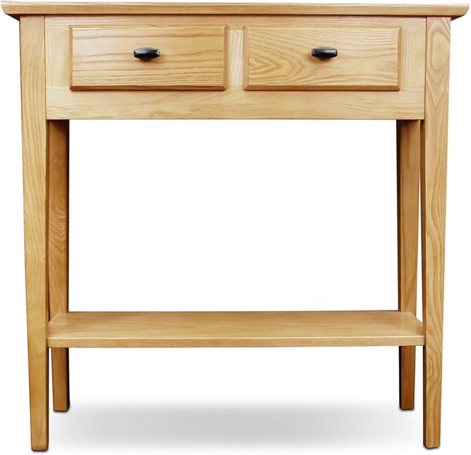 Leick Home Mission Console Table, Solid Wood, 2 Drawers, Bottom Display Shelf - Image 5