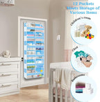 Over The Door Organizer 6 Tiers, Extra Large Behind Door Storage of 12 - Image 6