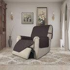 Easy-Going Reversible Couch Cover, Recliner 19 in, Chocolate/Chocolate | - Image 2