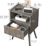 JOONEE Nightstand, Modern Bedside Table - Image 2