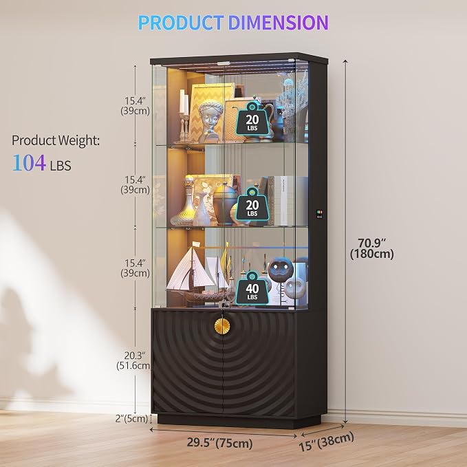 HNEBC Display Cabinet with Glass Doors - Image 2