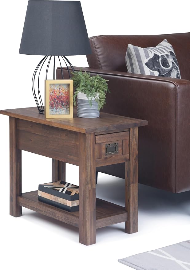 SIMPLIHOME Monroe Narrow Side Table – 14 inch Wide Solid Acacia Wood End Table - Image 12