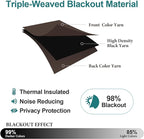 ChrisDowa Blackout Curtains for Bedroom and Living Room 70 Inches Wide | 2 - Image 4