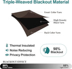 ChrisDowa Blackout Curtains for Bedroom and Living Room 54 Inches Long | 2 - Image 4