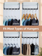 HOUSE DAY Space Saving Hanger 20 Pack Sturdy Black Magic Hangers - Image 5