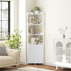 HOOBRO Corner Shelf with Storage, Tall Corner Cabinet, 5-Tier Bookshelf Stand - Image 5