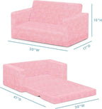 Delta Children - Serta Perfect Sleeper Kids 2-Seater Sofa, Convertible 2-in-1 - Image 3