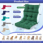 Rocking Chair Cushion, Waterproof and Fade-Resistant Adirondack Rocker Cushions - Image 2