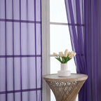 Purple Bedroom Curtains 2 Panel Sets 90 Inch Length, 59 Inch Extra Wide Light - Image 3