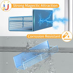 Magnetic Spice Rack for Refrigerator, 2 Pack Metal Magnetic Shelf Blue - Image 4