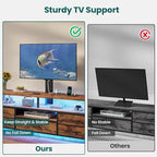 BTHFST TV Stand with Mount for 45/55/65/70 inch TVs, 51.2" LED TV Stand with - Image 6