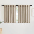 RYB HOME Linen Semi Sheer Kitchen Curtains Over Sink 36 inches Length | Light by RYBHOME