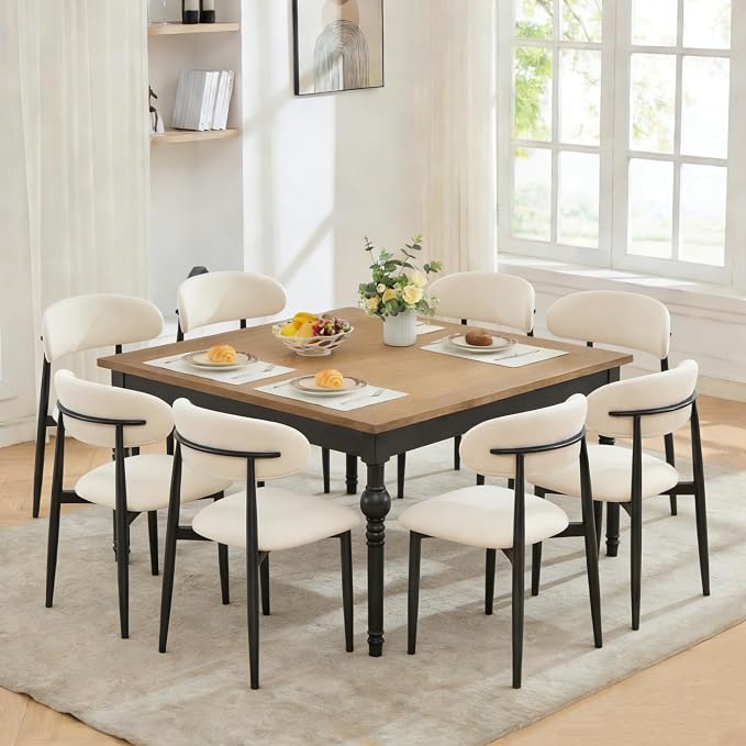 UVV Dining Chairs Set of 8, Metal Kitchen Chairs by UVVLivetheQualityLife