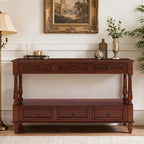 Vintage Solid Wood Console Table by YWUFUART