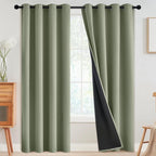 SimpleHome Light Sage 100% Blackout Curtains Room Darkening Living Room 84 | by SimpleHome