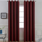 Yakamok Room Darkening Curtains 52x96 inch Length Burgundy Red-Living Room | 2 by Yakamok