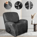 ANARACHON Leather Like Recliner Chair Covers Heavy Duty, 4 Pieces Recliner Cover - Image 5