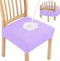 Smiry Waterproof Seat Covers for Dining Room Chairs Set of 8, Stretch Jacquard by Smiry