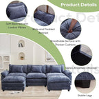 Oprisen 120" Modular Sectional Sofa, Comfy Cloud Couch Sectional Sofa - Image 6