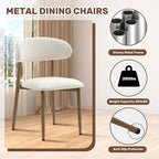 UVV Dining Chairs Set of 2, Metal Kitchen Chairs - Image 6