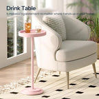 HOOBRO Small Round Side Table, Drink Table, Coffee Martini Table - Image 5
