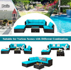 Tangkula 6 Piece Patio Furniture Set, Outdoor Deck Lawn Backyard Durable Steel - Image 6