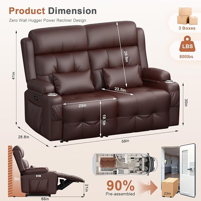 Power Loveseat Recliner Sofa - Image 2