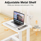 Mobile TV Stand Rolling TV Cart Floor Stand - Image 6