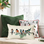 RABUSOFA Christmas Pillow Covers 12x20 Inch Birds Christmas Decorations - Image 5