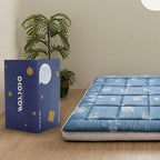 MAXYOYO Grey Cactus Pattern Full Size Futon Mattress, Quilted Bed Mattress - Image 3