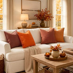 MIULEE Fall Decorative Couch Throw Pillow Covers 18x18 Inch Bright Orange | 2 - Image 7