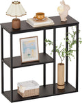 WOHOMO Console Table, 31.5'' x 31.5'' Black Industrial Sofa Table by WOHOMO