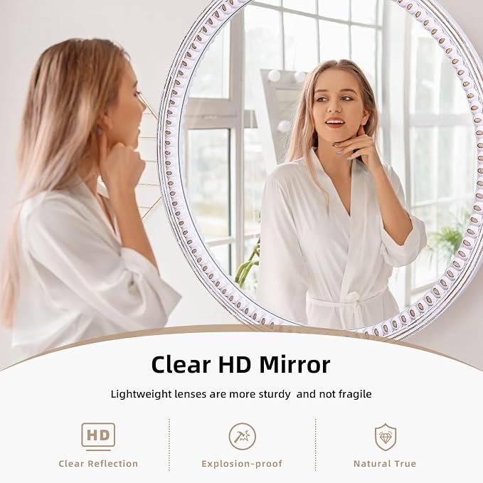 30 Inch Rustic Farmhouse Round Mirror - Image 7