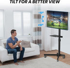 Mobile TV Cart for 23-60 Inch LCD LED OLED Flat Curved Screen TVs - Image 6
