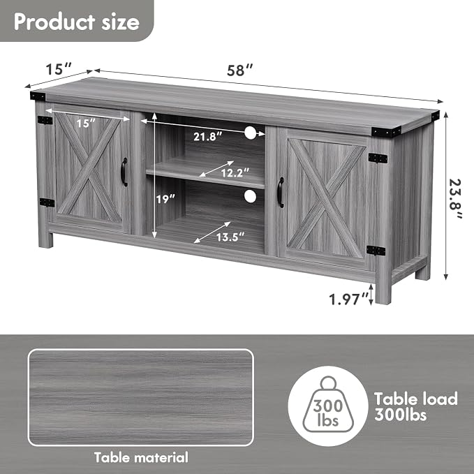 YESHOMY Modern Farmhouse TV Stand - Image 9